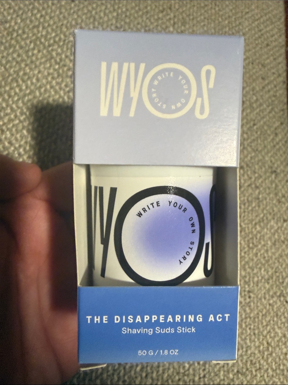 WYOS The Disappearing Act Shaving Suds Stick